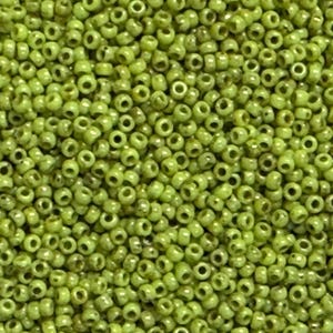 11/0 Miyuki Picasso 15g, Key Lime, Seed Beads Japanese, 3” Tube, 15 grams, 4515, Round Rocaille image 5