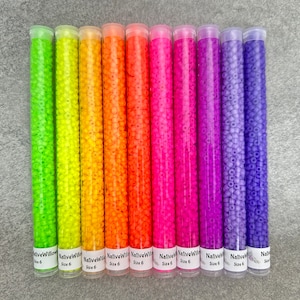 Matte Luminous Neon, 6/0 Seed Beads Japanese, 30 grams X 10 colors