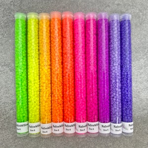 Matte Luminous Neon, 6/0 Seed Beads Japanese, 30 or 50 grams X 10 colors
