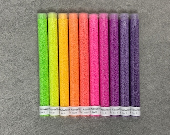 Luminous Neon, Size 15/0 Seed Beads Japanese, 30 grams X 10 colors