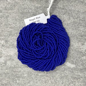 Royal Blue Opaque #122, 11/0 Czech Seed Beads, 1 Hank