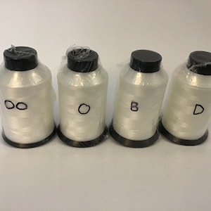 BONDED Black or White, Nymo Beading Nylon Thread, Size OO, O, B or D, 3 oz Cone