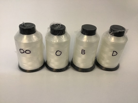 BONDED Black or White, Nymo Beading Nylon Thread, Size OO, O, B or D, 3 oz Cone