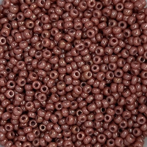 11/0 Miyuki Opaque Luster 30g, Mauve, Seed Beads Japanese, 6” Tube, 30 grams, 446, Round Rocaille