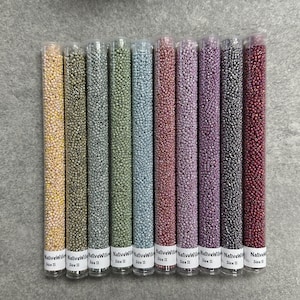 Matte Painted Desert, 11/0 Japanese Seed Beads, 6” Tubes X 30 Grams X 10 Color Set