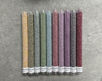 Matte Painted Desert, 11/0 Japanese Seed Beads, 6” Tubes X 30 Grams X 10 Color Set