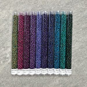 JEWELTONES , 6/0 Japanese Seed Beads, 50 Grams X 10 Color Set