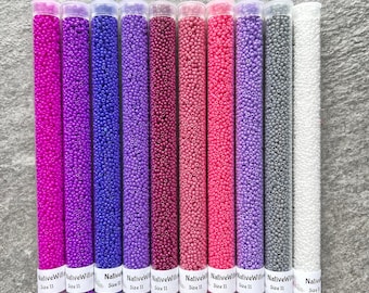 Aztec Sunrise, 11/0 Seed Beads Japanese, 30 gram 6” tubes X 10 colors