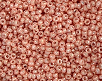 11/0 Miyuki Opaque Luster 30g, Pink Rose, Seed Beads Japanese, 6” Tube, 30 grams, 429, Round Rocaille