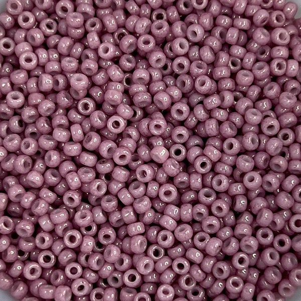 11/0 Miyuki Opaque Luster 30g, Pale Mauve, Seed Beads Japanese, 6” Tube, 30 grams, 429D, Round Rocaille