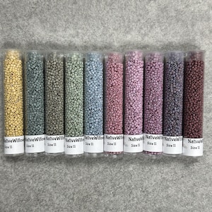 Matte Painted Desert, 11/0 Japanese Seed Beads, 3” Tubes X 15 Grams X 10 Color Set