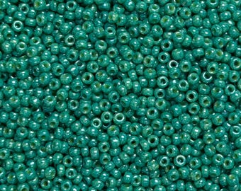11/0 Miyuki Opaque Luster 30g, Med Seafoam, Seed Beads Japanese, 6” Tube, 30 grams, 431E, Round Rocaille