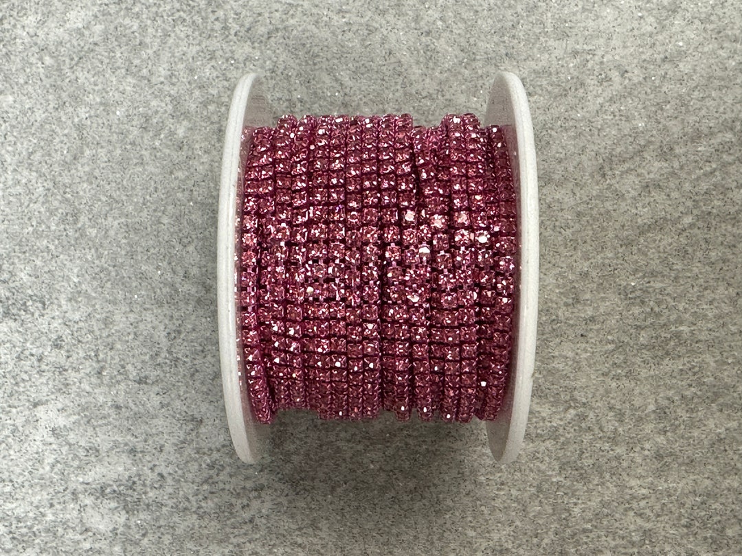 Rose Metal Rhinestone Banding SS6, Clear Crystals, 1 and 10 Yards - Etsy