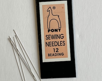 Pony Sewing Beading Needles Size 12, packages of 25, 2.5 inches, 6.35cm