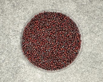 11/0 Garnet, Miyuki Picasso 15g, Seed Beads Japanese, 3” Tube, 15 grams, 4513, Round Rocaille