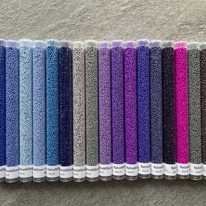 Nebula - 17, Size 11, Japanese Seed Bead, 6" Tubes, apx 30 Gram Tubes, 17 colors