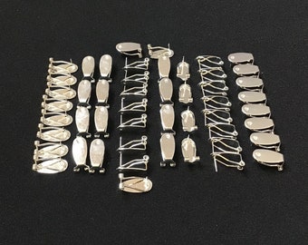 Fingernail Earring Post, 25 pairs, 50 pieces total