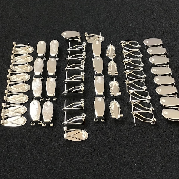 Fingernail Earring Post, 25 pairs, 50 pieces total
