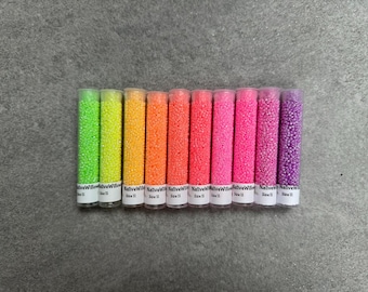 Miyuki Seed Beads 11/0, Luminous Japanese, Neon, 3