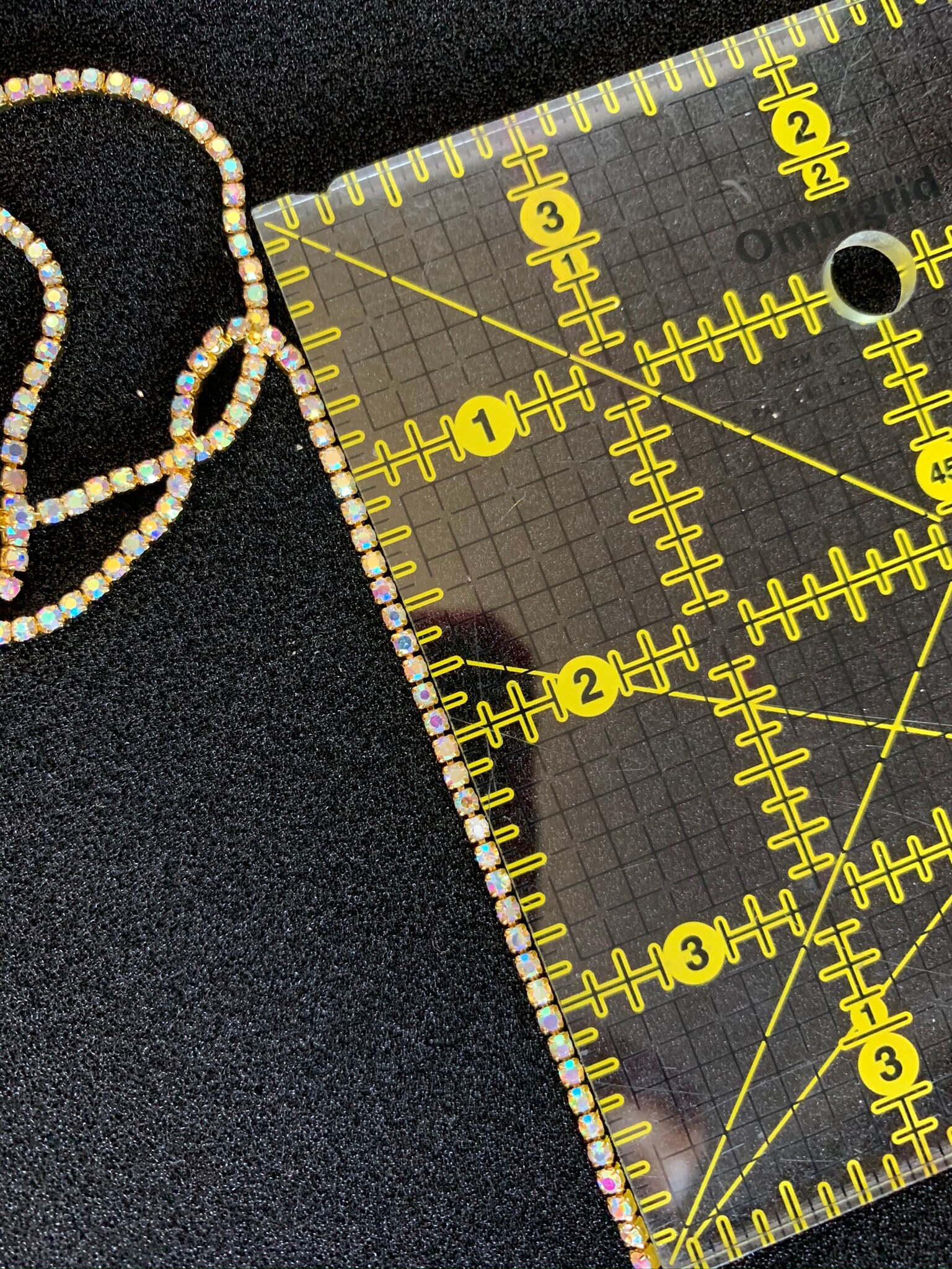 Gold Metal Rhinestone Banding SS6, AB Finish Clear Crystals 10 Yards - Etsy