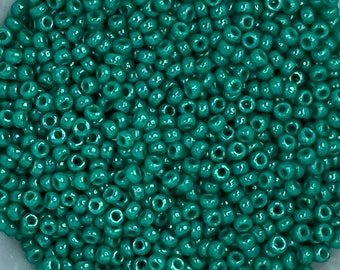 11/0 Miyuki Opaque Luster 30g, Dark Seafoam, Seed Beads Japanese, 6” Tube, 30 grams, 442, Round Rocaille