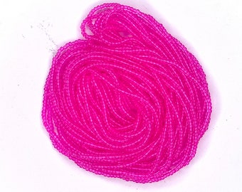 Brite Electric Pink, 11/0 Czech Seed Beads, 1 Hank #1125, Preciosa, Traditional Czech Beads
