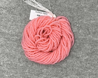 Salmon Opal, 11/0 Czech Seed Beads, 1 Hank #1232