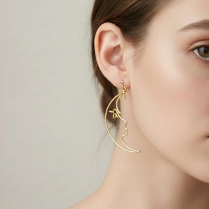 Boucles d'oreilles soleil et lune immagine 2