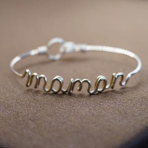 personalized name bracelet maman handmade wire jewelry custom name bracelet gift for mom