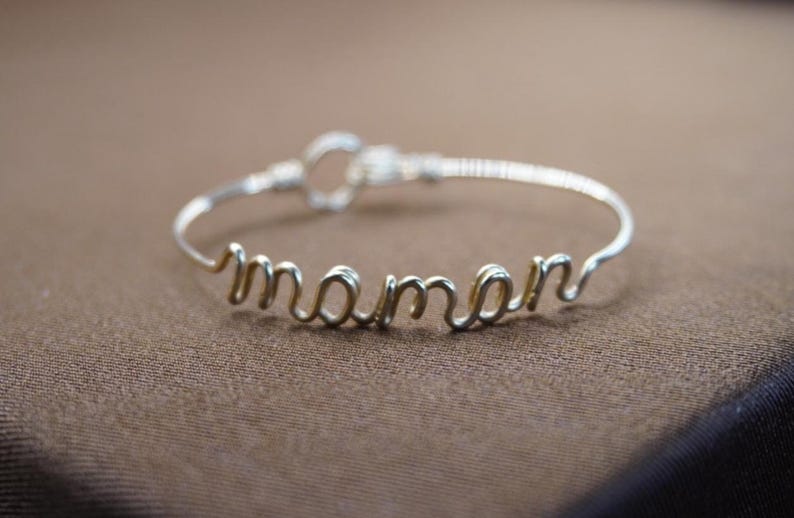 personalized name bracelet maman handmade wire jewelry custom name bracelet gift for mom