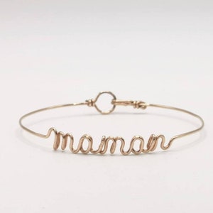Pulseras personalizadas, pulsera con nombre en fil, cadeau pour elle
