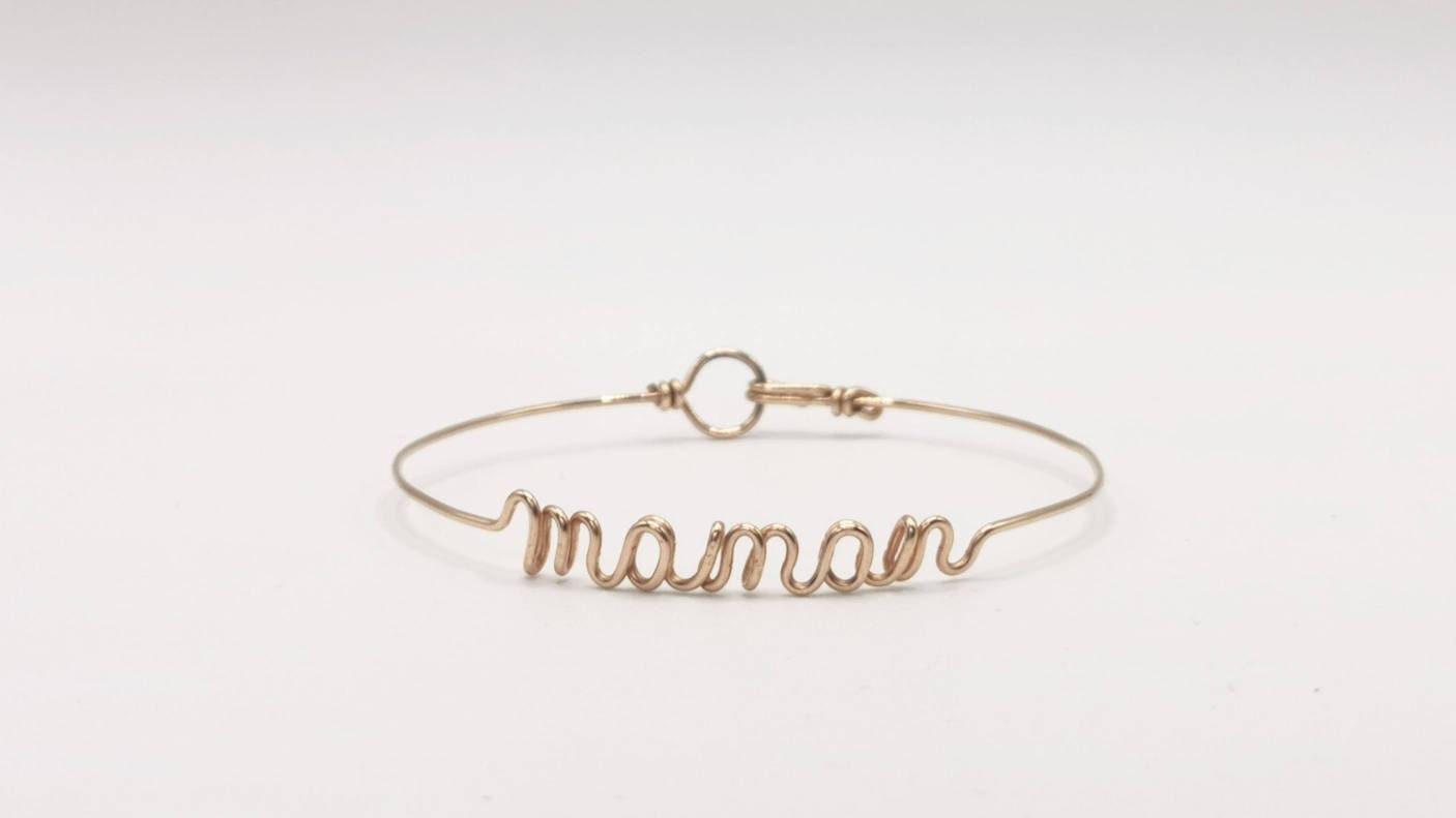 Bracelets personnalisés, bracelet avec nom en fil, cadeau pour elle