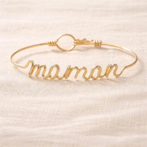 Bracelet prénom personnalisé – Pièce signature artisanale