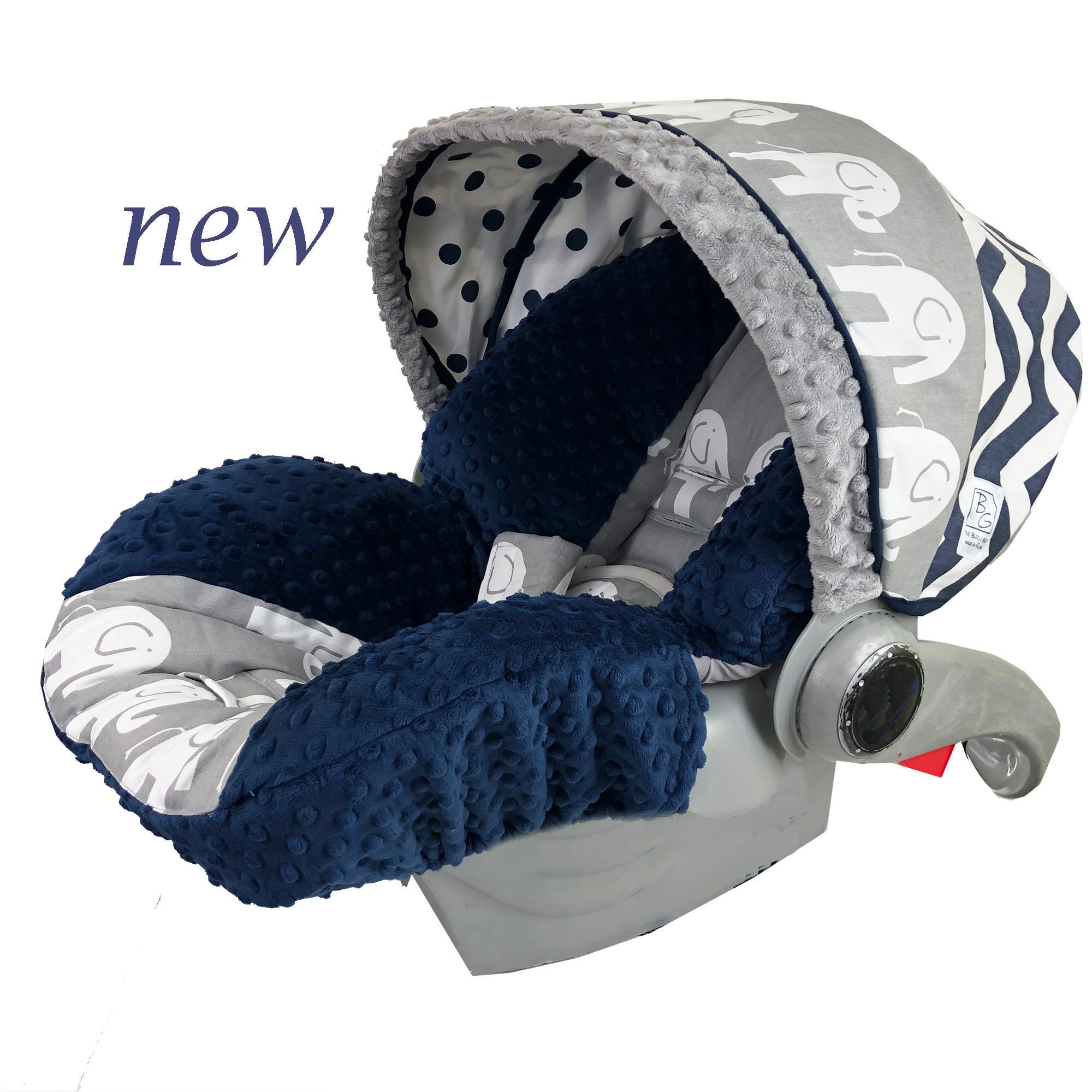 Zig Zag Elephant Infant Car Seat Cover
