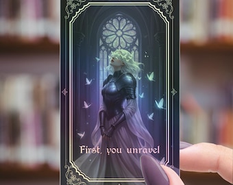 The Knight and the Moth Holographic Sticker - Sybil - Diviner - Bartholomew - Romantasy Dark Romance - Rachel Gillig - Bookish Gift