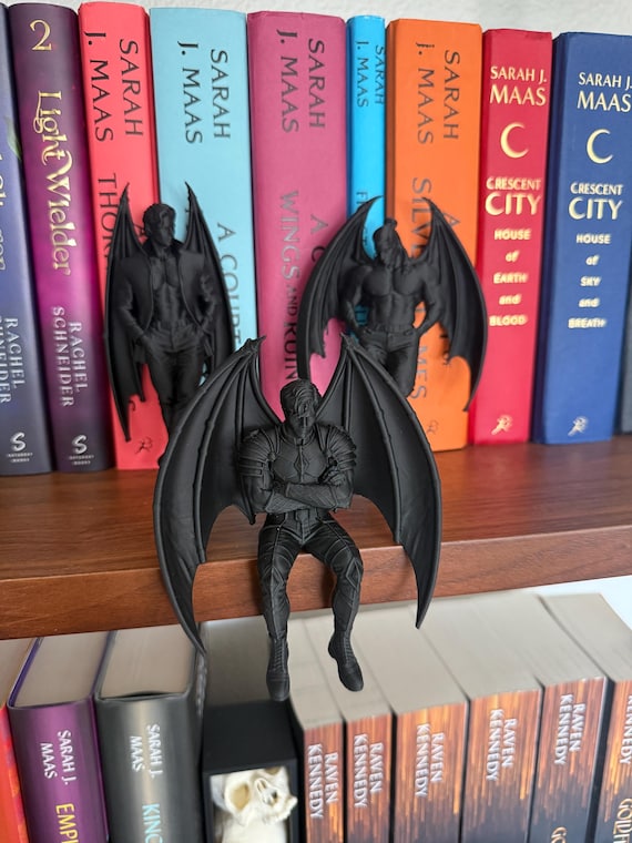 ACOTAR Bat Boys Set - Rhysand, Cassian, Azriel Book Nook Shelf Decor - Romantasy