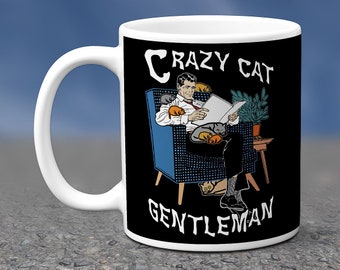 Crazy Cat Gentleman - Cat Man, Cat Person, Cat Guy, Cat Lover Coffee Mug Gift