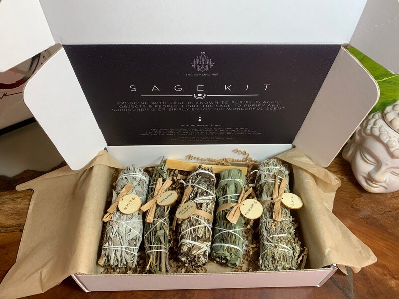 Sage Kit Gift 5 Different Sages. for Cleansing Purifying Etsy