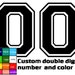 Iron on number, custom double digit number, and color for Tshirt DOWNLOAD Printable