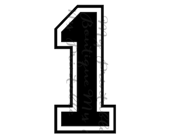 Varsity Number Iron on Transfer Varsity Numbers Sports - Etsy