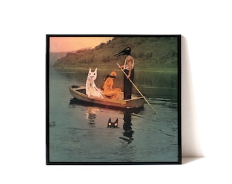 Three on a boat not counting the dog - giclée print