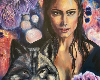 Fierceness - Der Wolf Kunstdruck 23x30cm