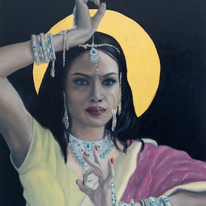 Mata Saraswati, Hindu Goddess of the Arts Fine Art Print