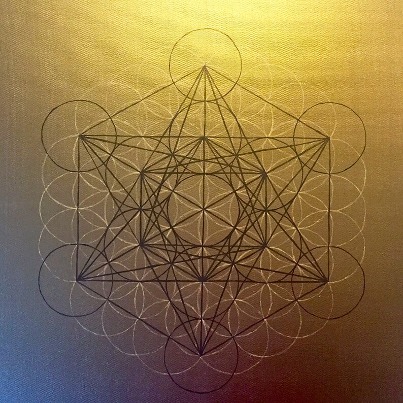 Metatron's Cube Print Sacred Geometry Art 8x8 Inches | Etsy