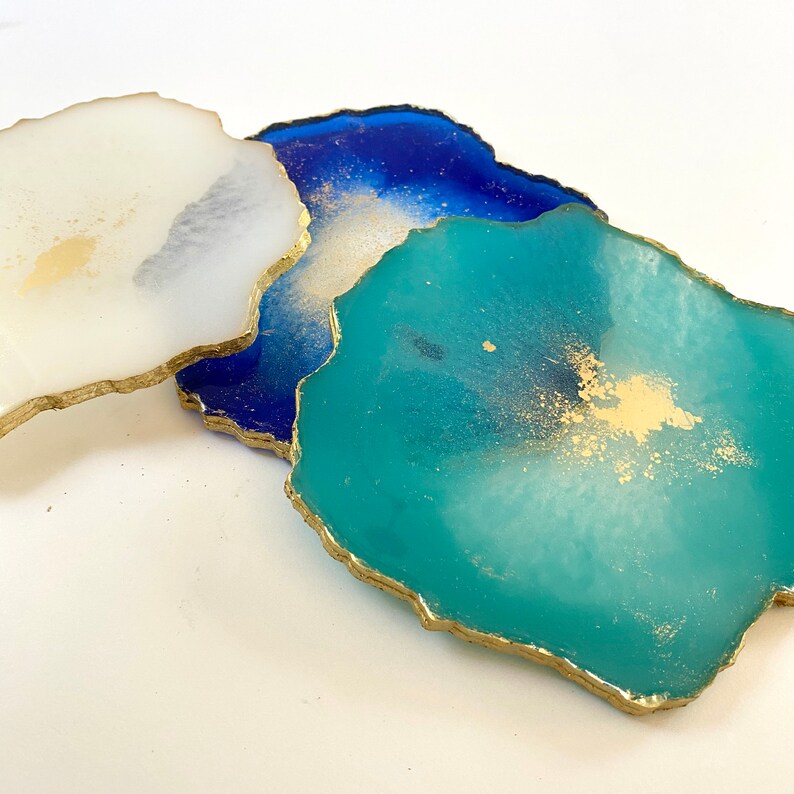 Large Resin Coaster 1 extra large geode resin coaster Etsy