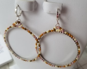 Beaded Hoop Earrings