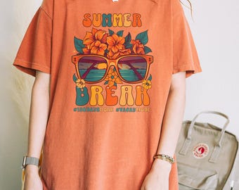 Summer Break Teacher Shirt: Comfort Colors Vacation Tee