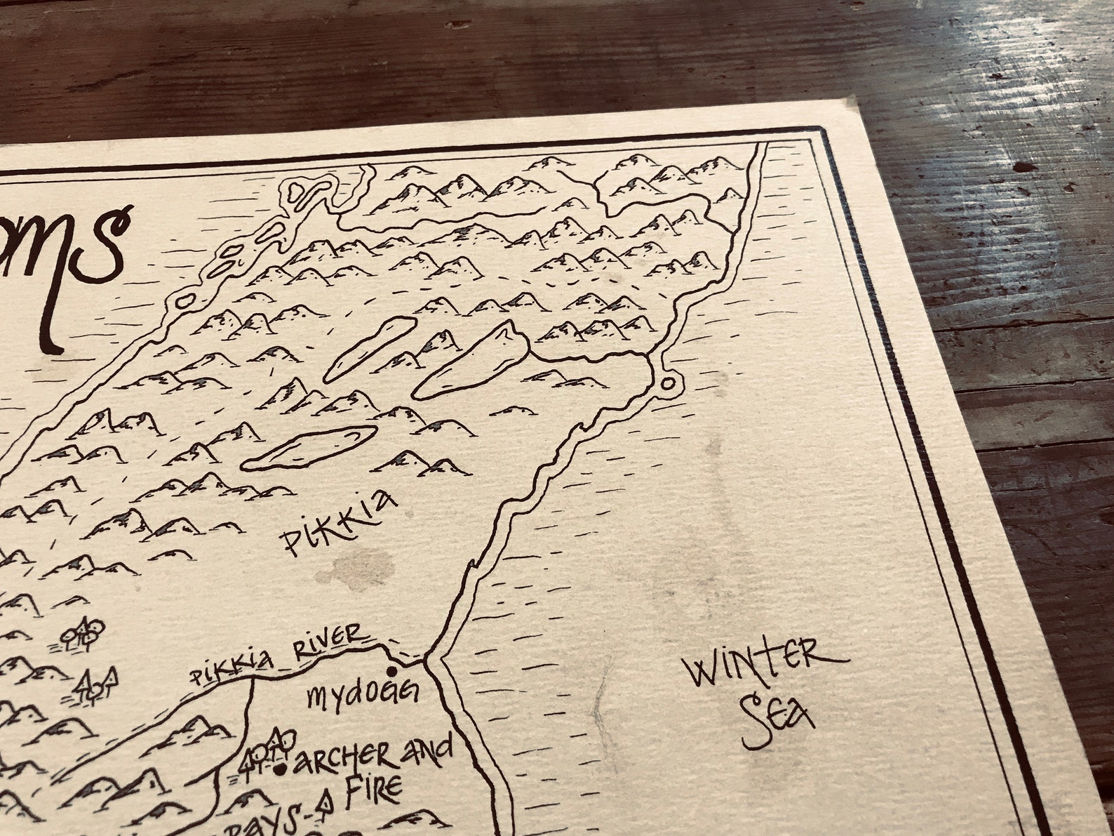Map the Graceling World: Aged Handmade Hand Drawn Authentic  Etsy