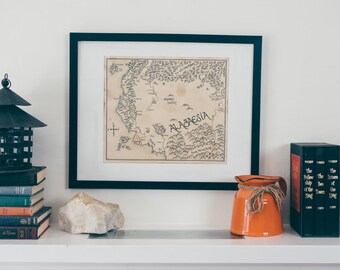 Map of Alagaesia from Eragon: Aged, Handmade, Hand drawn, Authentic Gift