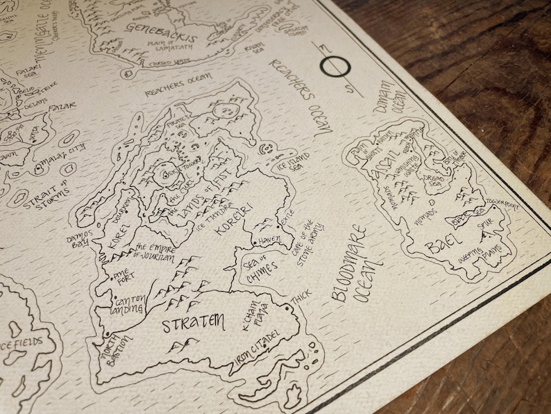 Malazan Map: Hand drawn fantasy style map of Steven Erikson and Ian Esslemont's novels 画像 8